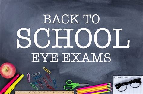 back to school eye exams