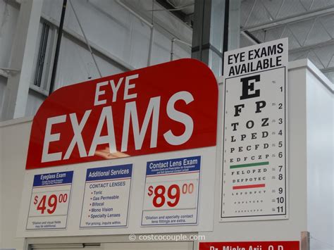 how much does costco charge for an eye exam